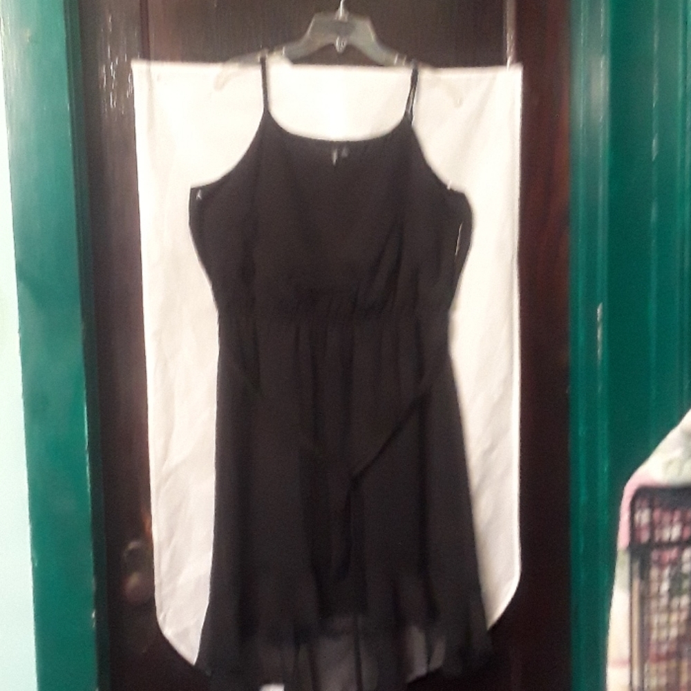 RELATIVITY WOMEN'S XL JET BLACK HIGH LOW DRESS